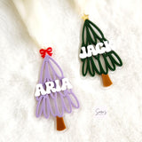 Personalized Christmas stocking tag, Christmas ornament with name, Christmas Tree stocking tag, Custom Christmas stocking tag