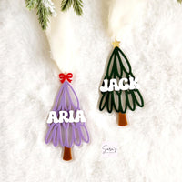 Personalized Christmas stocking tag, Christmas ornament with name, Christmas Tree stocking tag, Custom Christmas stocking tag