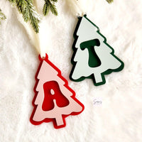 Personalized Christmas stocking tag, Christmas ornament with name, Christmas tree Letter stocking tag, Custom Christmas stocking letter tag