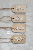 Personalized Wooden Christmas stocking name tags, custom family wood Christmas tags, personalized Wood Christmas ornament, Rustic name tags