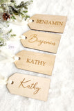 Personalized Wooden Christmas stocking name tags, custom family wood Christmas tags, personalized Wood Christmas ornament, Rustic name tags