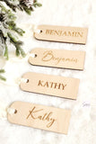 Personalized Wooden Christmas stocking name tags, custom family wood Christmas tags, personalized Wood Christmas ornament, Rustic name tags