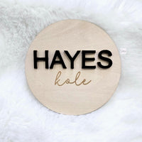 Wooden Name Birth Announcement sign