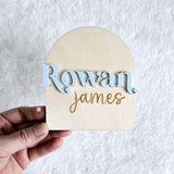 Wooden Name Birth Announcement sign, Newborn Baby Arch Name plate, Hospital Newborn Photo Prop Sign, Personalized custom Baby Shower Gift