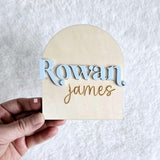 Wooden Name Birth Announcement Sign