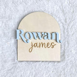 Wooden Name Birth Announcement sign, Newborn Baby Arch Name plate, Hospital Newborn Photo Prop Sign, Personalized custom Baby Shower Gift