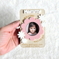 Mother's Day Fridge Picture Magnet, Fridge Photo Magnet Frame, Personalized Mother's Day Gift from Grandkids, Gift for Grandma, Gift for Mom