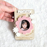 Mother's Day Fridge Picture Magnet, Fridge Photo Magnet Frame, Personalized Mother's Day Gift from Grandkids, Gift for Grandma, Gift for Mom