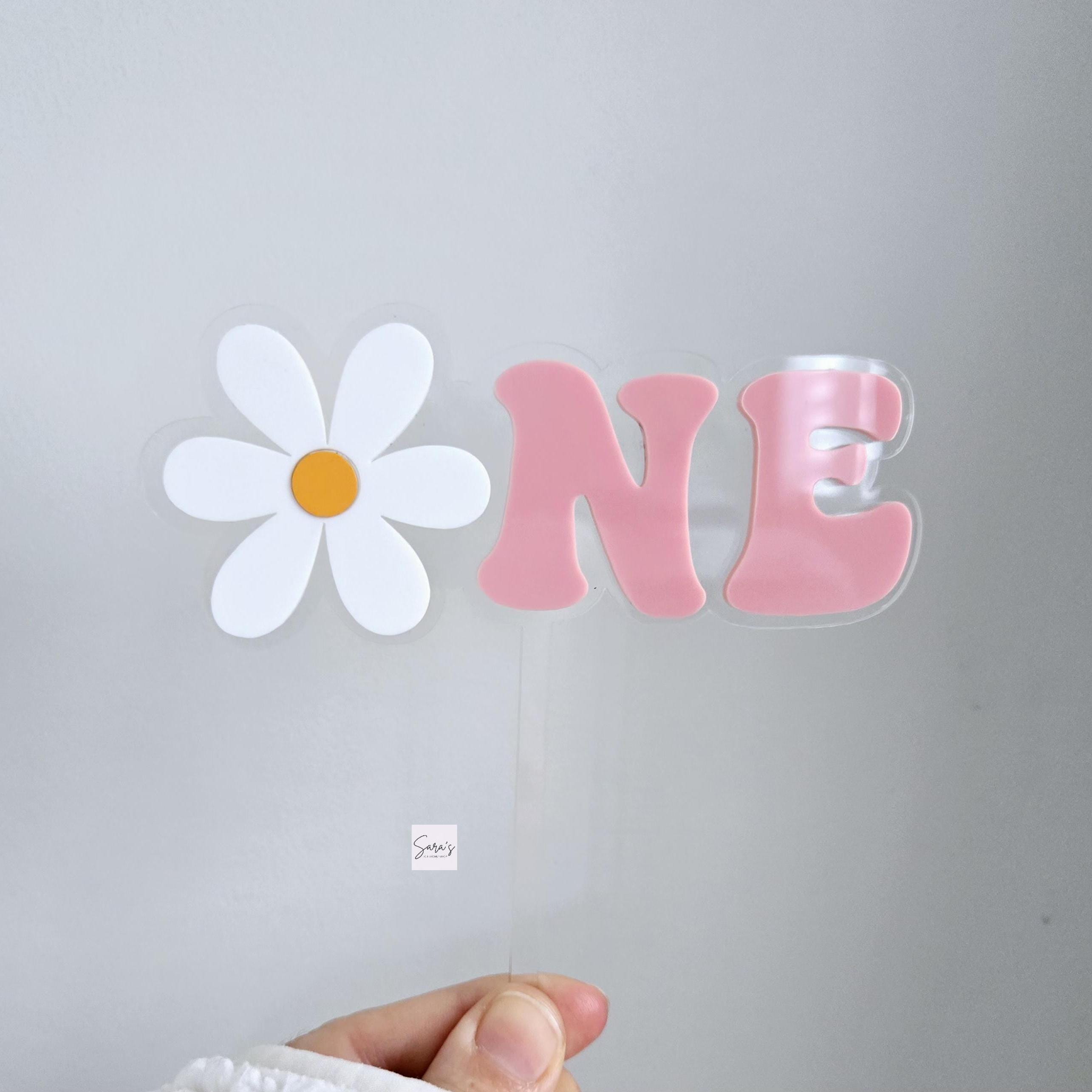 One Daisy First Birthday Cake Topper, Acrylic Cake Topper, Flower First Birthday Cake Topper, One Cake Topper, 1st Birthday Cake Topper