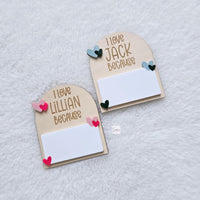 Personalized Love Note Magnet, Valentine's Heart Magnet for kids, Love Message Magnet, I Love you because mini dry erase board, love sign