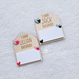 Personalized Love Note Magnet, Valentine's Heart Magnet for kids, Love Message Magnet, I Love you because mini dry erase board, love sign