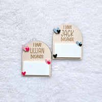 Personalized Love Note Magnet, Valentine's Heart Magnet for kids, Love Message Magnet, I Love you because mini dry erase board, love sign