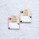 Personalized Love Note Magnet, Valentine's Heart Magnet for kids, Love Message Magnet, I Love you because mini dry erase board, love sign
