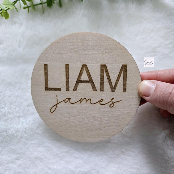 Wooden Name Birth Announcement sign