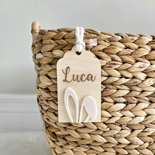 Easter Basket Tag, Personalized Easter Egg Basket name tag, Easter bunny gift basket name tag, first Easter cute name tag, Easter Gift Tag