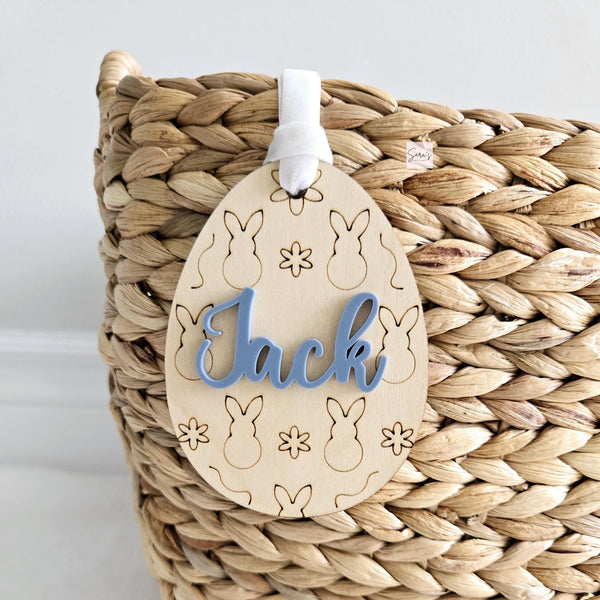 Easter Basket Tag, Personalized Easter Egg Basket name tag, Easter bunny gift basket name tag, first Easter cute name tag, Easter Gift Tag