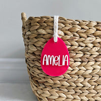 Easter Basket Tag, Personalized Easter Egg Basket name tag, Easter bunny gift basket name tag, first Easter cute name tag, Easter Gift Tag