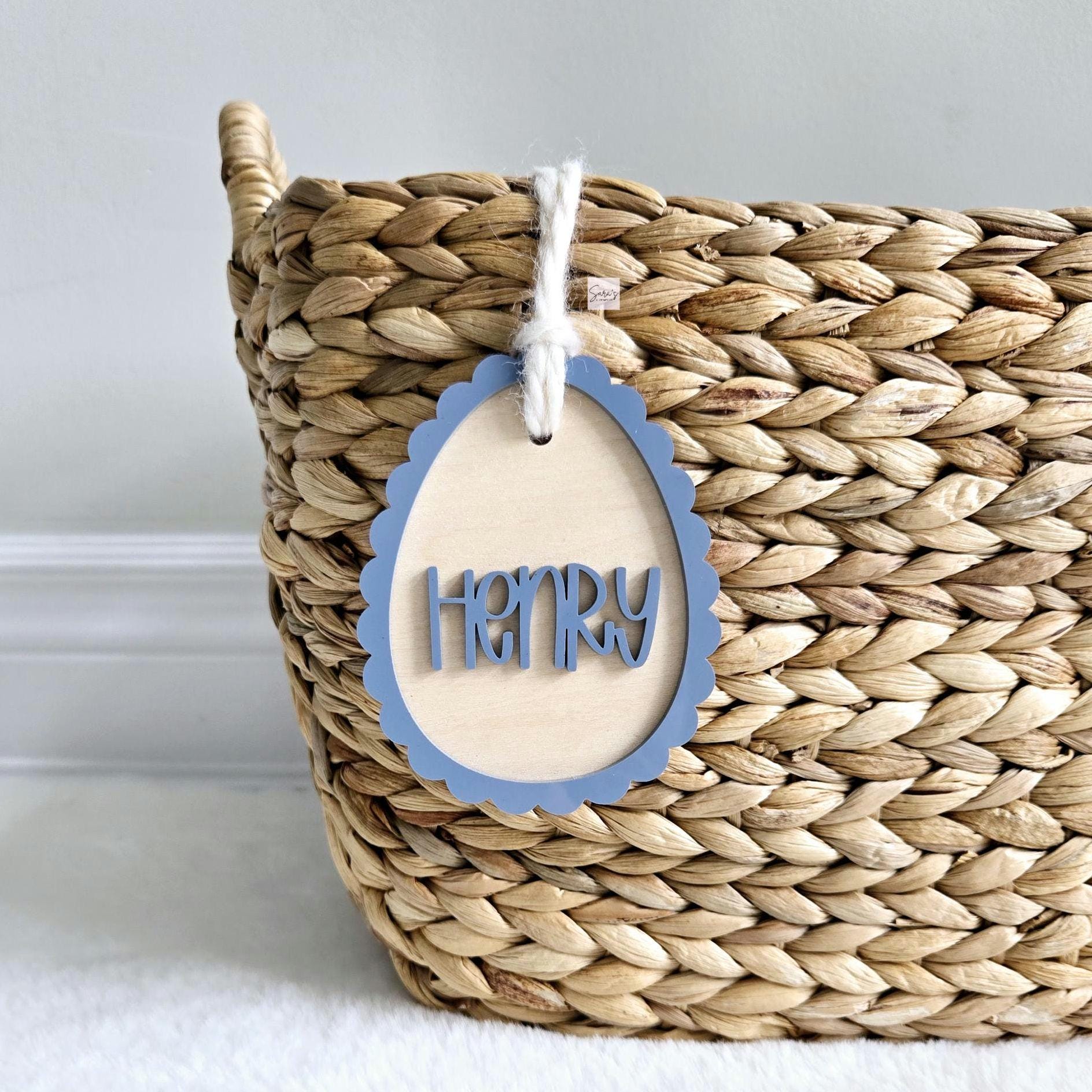 Easter Basket Tag, Personalized Easter Egg Basket name tag, Easter bunny gift basket name tag, first Easter cute name tag, Easter Gift Tag
