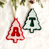 Personalized Christmas stocking tag, Christmas ornament with name, Christmas tree Letter stocking tag, Custom Christmas stocking letter tag