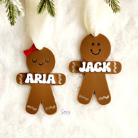 Personalized Christmas stocking tag, Christmas ornament with name, Gingerbread stocking tag, Custom Christmas stocking tag, Holiday ornament