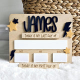 First Day and Last Day of School Wooden Sign Board, Personalized First Day Of School Sign, School Sign with name and Dry erase Board