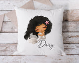 Personalized mermaid pillow, kids girls mermaid cushion, personalized kids pillow, new baby girl gifts, personalized girls nursery cushion
