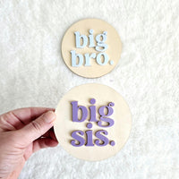 Big Bro Sign, Big Sis Sign, Pregnancy Birth Announcement Newborn Sign, Wooden Big Brother and Big Sister Signs, Siblings Sign Announcement