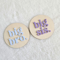 Big Bro Sign, Big Sis Sign, Pregnancy Birth Announcement Newborn Sign, Wooden Big Brother and Big Sister Signs, Siblings Sign Announcement