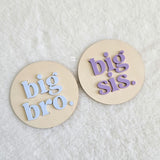 Big Bro Sign, Big Sis Sign, Pregnancy Birth Announcement Newborn Sign, Wooden Big Brother and Big Sister Signs, Siblings Sign Announcement