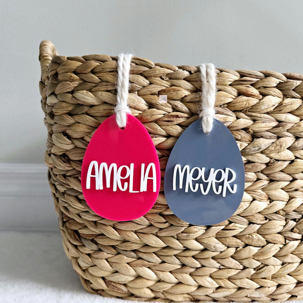 Easter Basket Tag, Personalized Easter Egg Basket name tag, Easter bunny gift basket name tag, first Easter cute name tag, Easter Gift Tag