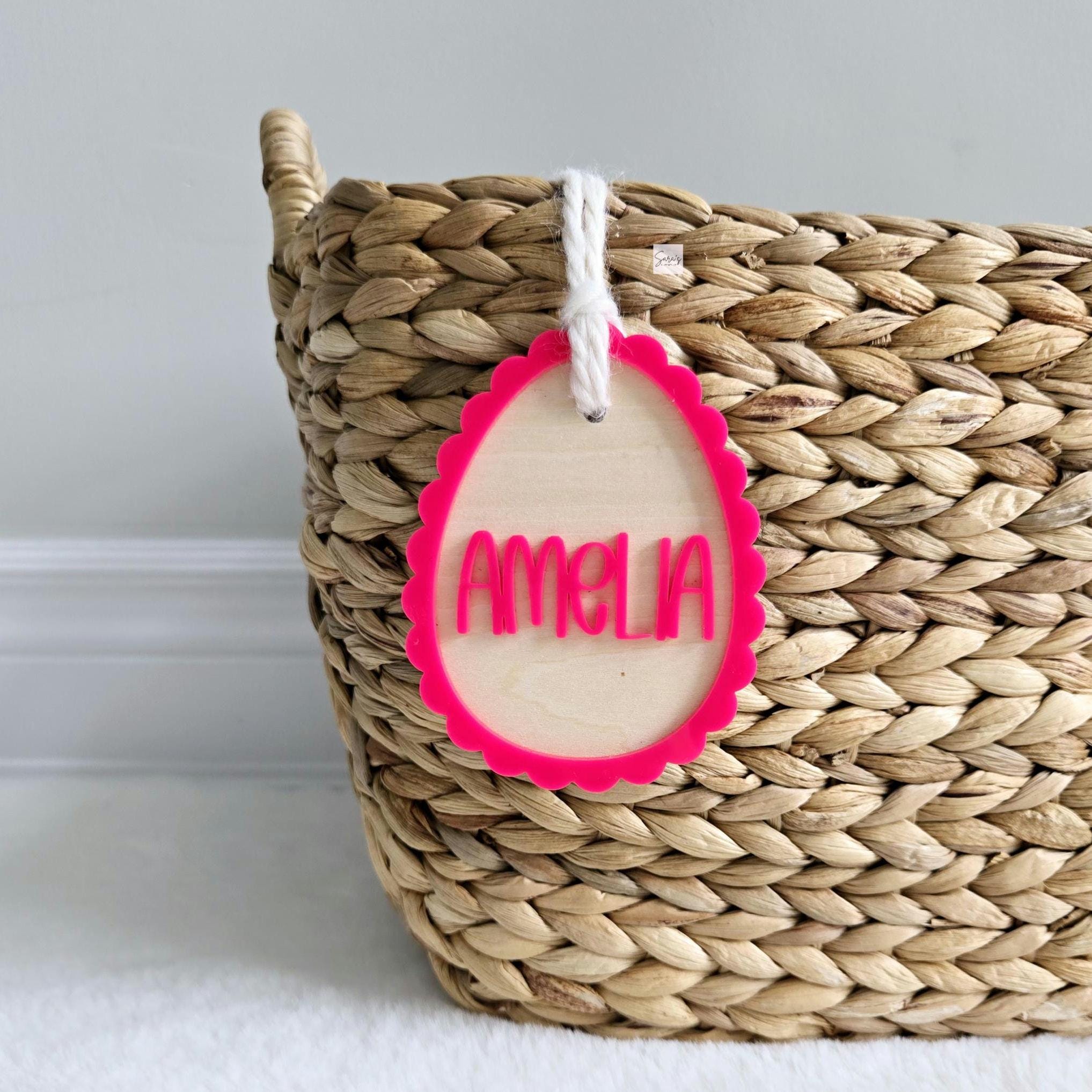 Easter Basket Tag, Personalized Easter Egg Basket name tag, Easter bunny gift basket name tag, first Easter cute name tag, Easter Gift Tag