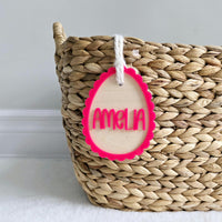 Easter Basket Tag, Personalized Easter Basket name tag, Easter bunny gift basket name tag, first Easter Gift name tag,custom Easter Gift Tag