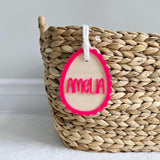 Easter Basket Tag, Personalized Easter Basket name tag, Easter bunny gift basket name tag, first Easter Gift name tag,custom Easter Gift Tag