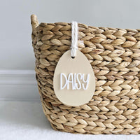 Easter Basket Tag, Personalized Easter Egg Basket name tag, Easter bunny gift basket name tag, first Easter cute name tag, Easter Gift Tag