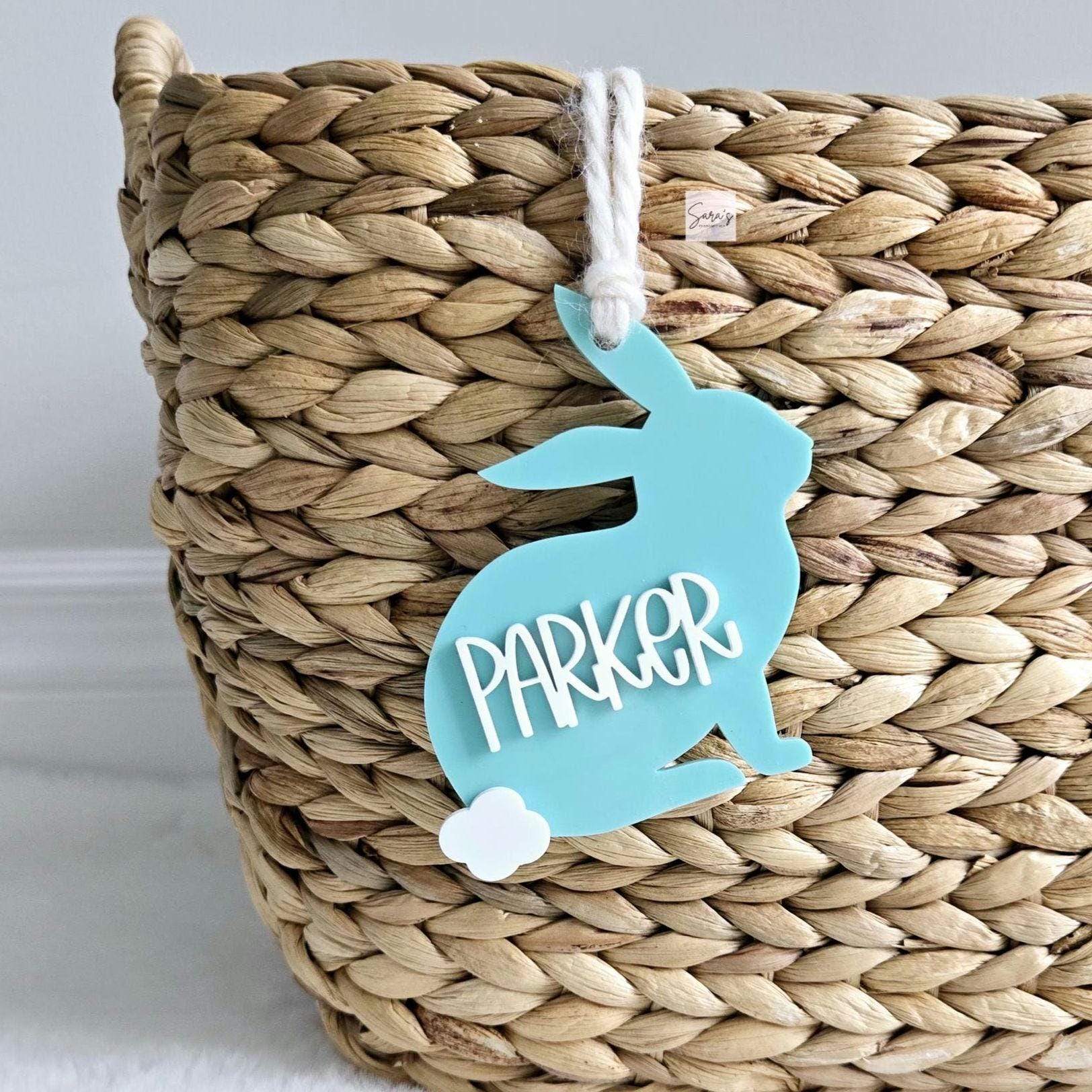 Easter Basket Tag, Personalized Easter Egg Basket name tag, Easter bunny gift basket name tag, first Easter cute name tag, Easter Gift Tag