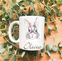 Easter personalized mugs for kids, bunny mug, Easter mug, personalized Easter mug, Easter gifts for kids, bunny Easter mug, Easter gifts