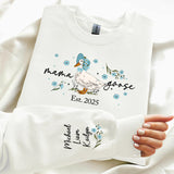 Mama Goose Sweatshirt with kids names, Personalized Mama Sweatshirt, Mama est. Sweater, Custom Mama shirt gift for Mom, gift for Mom to be