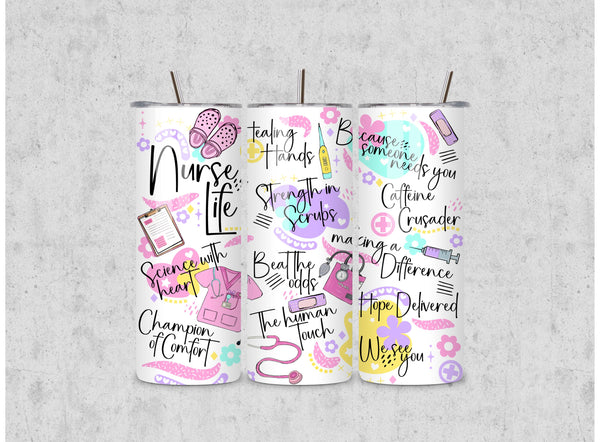 Nurse Life Tumbler, Nurse Graduation Gift, Custom Gift for Nurses, Nurse Appreciation Tumbler, Personalized Medical Gifts, Nurse Week Gifts