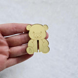 Personalized Acrylic Teddy Bear Drink Tag, Baby Shower Party Decor Drink Charm with Initial, Birthday Party Decor, Custom Teddy Drink Tag