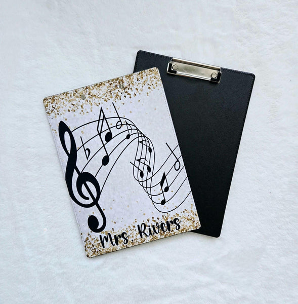 Teacher clipboard, personalized clipboard for music teacher gifts, custom teacher school clipboard, end of school year gifts for teachers