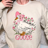 Mama Goose Sweatshirt, Custon made cute Mama Goose Sweatshirt, Floral Mama shirt gift for Mom, gift for Mom to be, Mother's day gift for Mom