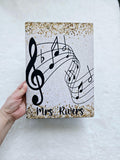 Teacher clipboard, personalized clipboard for music teacher gifts, custom teacher school clipboard, end of school year gifts for teachers