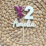 Fairy Personalized Birthday Cake Topper, Fantasy Fairy Tale Theme Party Cake Topper, First Birthday Cake Topper for Girl, Birthday decor