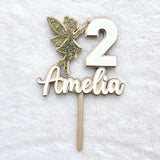 Fairy Personalized Birthday Cake Topper, Fantasy Fairy Tale Theme Party Cake Topper, First Birthday Cake Topper for Girl, Birthday decor