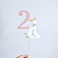One Silly Goose First Birthday Cake Topper, Duck Cake Topper, Personalized Acrylic Cake Topper, Second Birthday, Third Birthday, Cake Topper