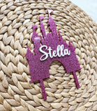 Personalized Princess cake topper, Castle acrylic birthday cake topper, Royal cake topper, First Birthday cake topper for girl