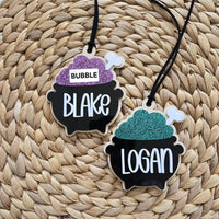 Halloween Basket Tag, Personalized Gift Tag for Trick or Treat Bags, Boo Basket Tag, Customized Halloween Favor Bag, Cauldron Boo Basket Tag