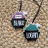 Halloween Basket Tag, Personalized Gift Tag for Trick or Treat Bags, Boo Basket Tag, Customized Halloween Favor Bag, Cauldron Boo Basket Tag