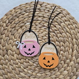 Halloween Basket Tag, Personalized Gift Tag for Trick or Treat Bags, Boo Basket Tag, Customized Halloween Favor Bag, Halloween Pumpkin Tag