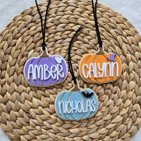 Halloween Basket Tag, Personalized Gift Tag for Trick or Treat Bags, Boo Basket Tag, Customized Halloween Favor Bag, Halloween Pumpkin Tag